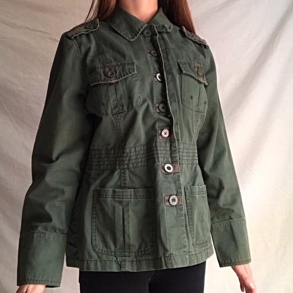 Military Green Route 66 Button Up Jacket - Picture 6 of 6